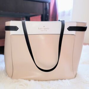 Kate Spade Cream and Black Tote Bag